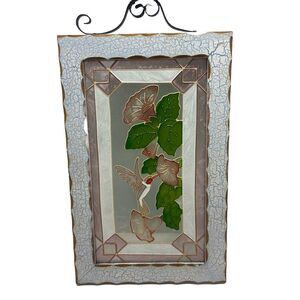 CPI Humming Bird Faux Stain Glass Wall Hanging 10 x 18.5 inches Window